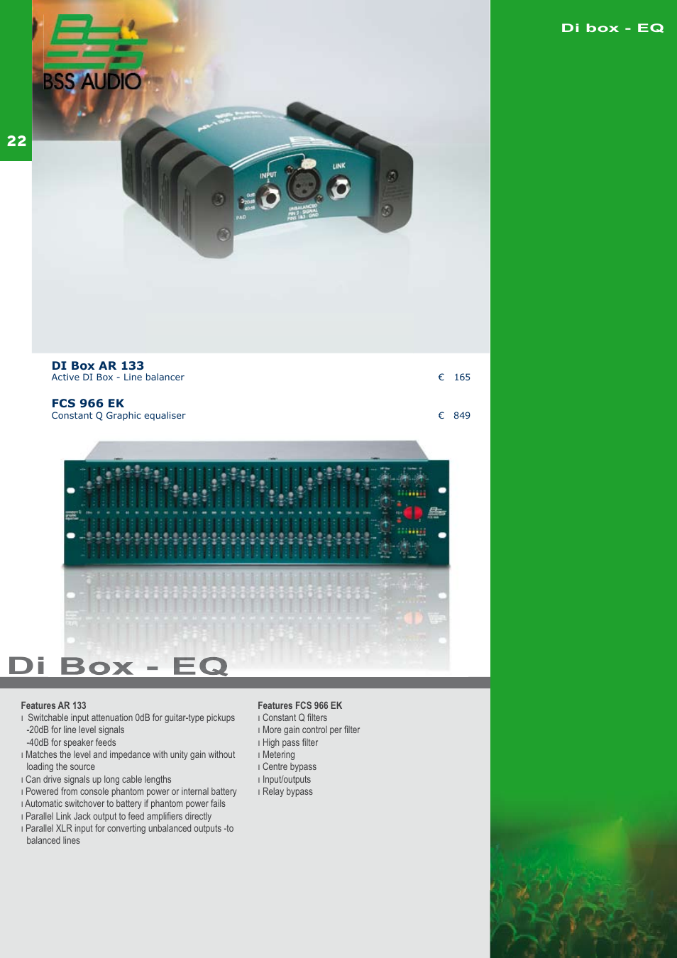 Di box - eq | JBL C414B-XLII+H85 User Manual | Page 22 / 52