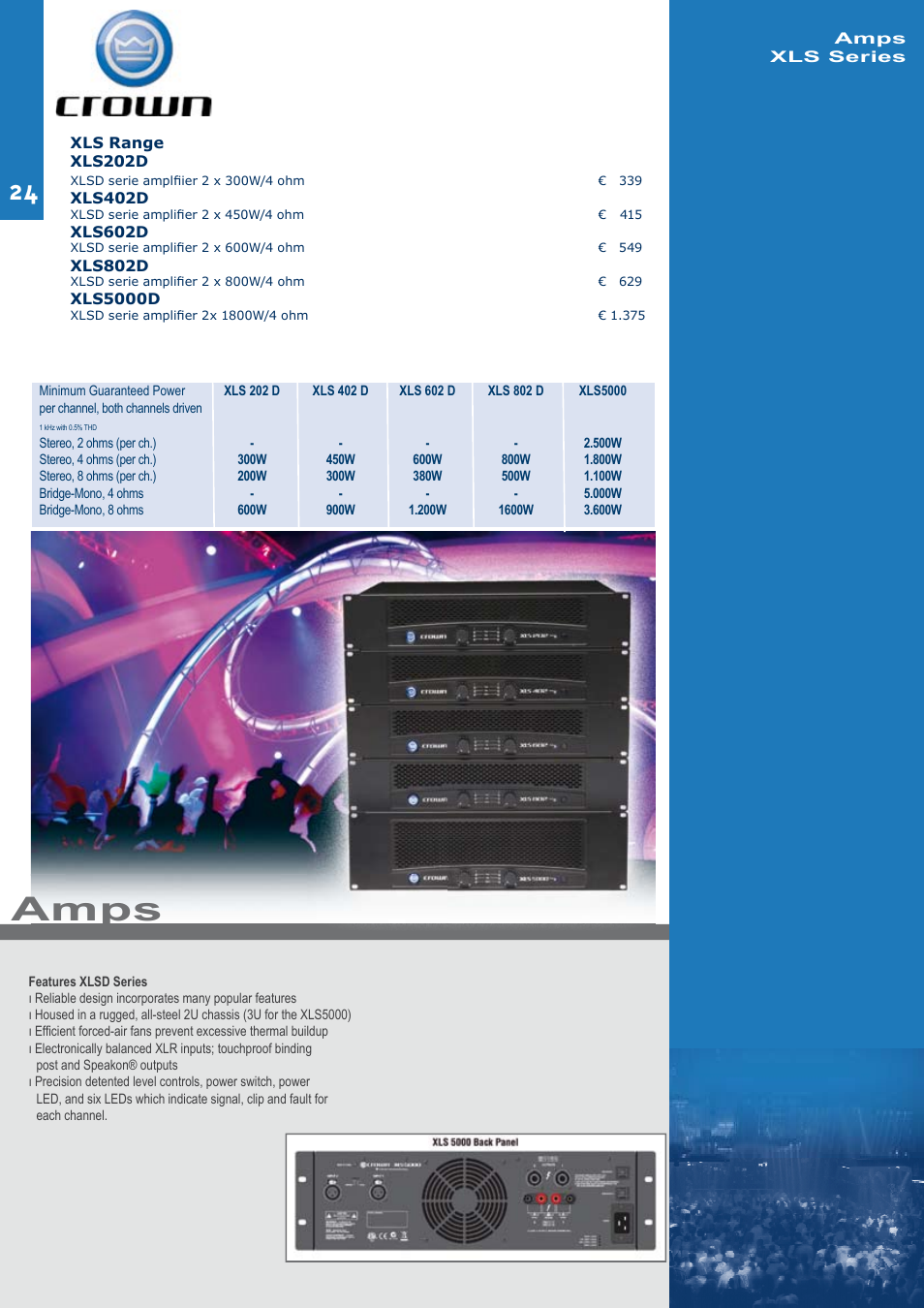 Amps | JBL C414B-XLII+H85 User Manual | Page 24 / 52