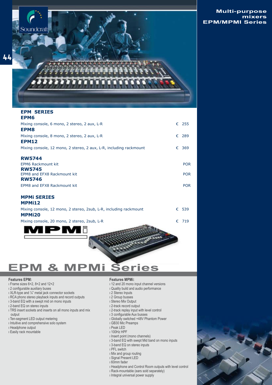 Epm & mpmi series | JBL C414B-XLII+H85 User Manual | Page 44 / 52