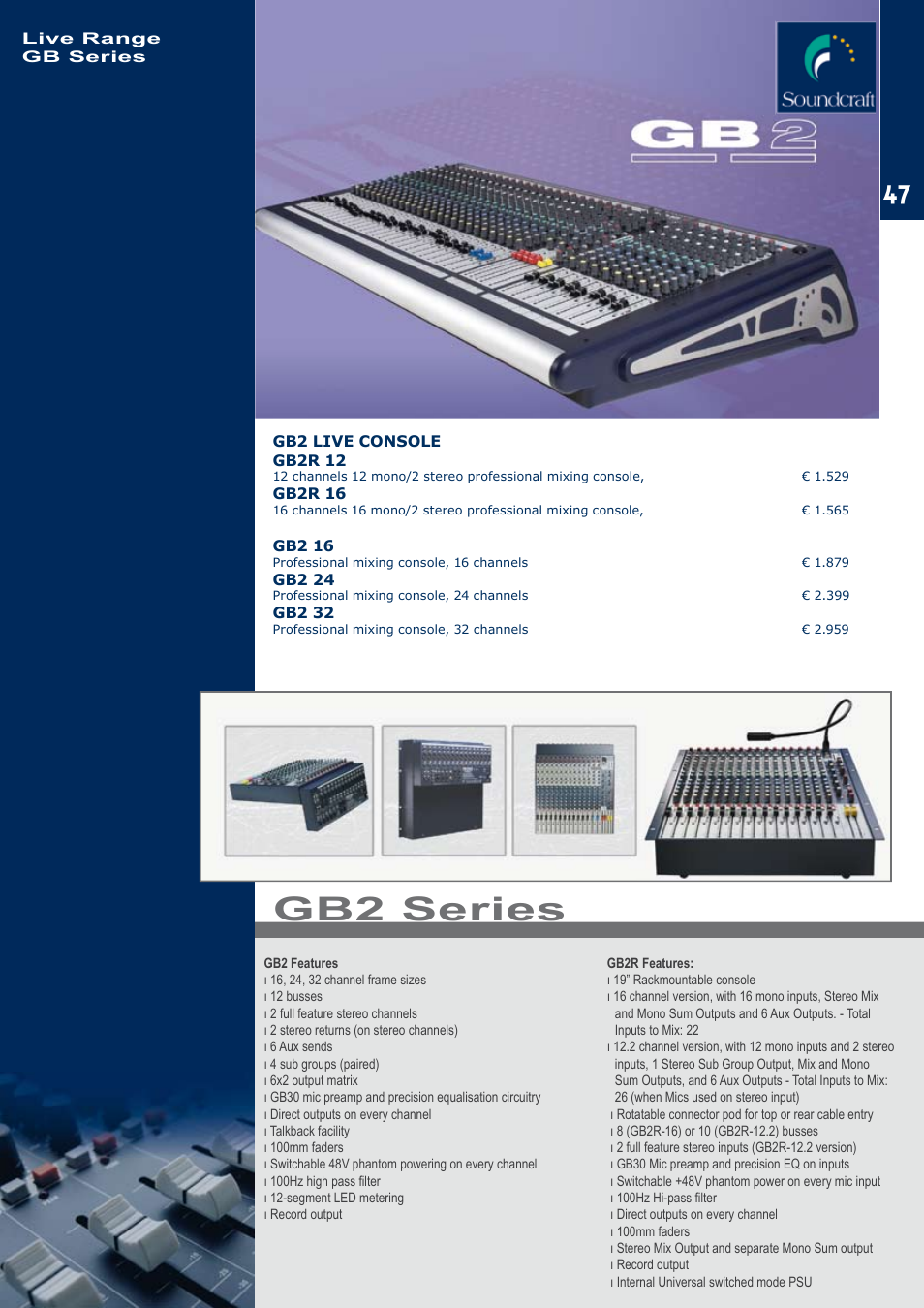 Gb2 series | JBL C414B-XLII+H85 User Manual | Page 47 / 52