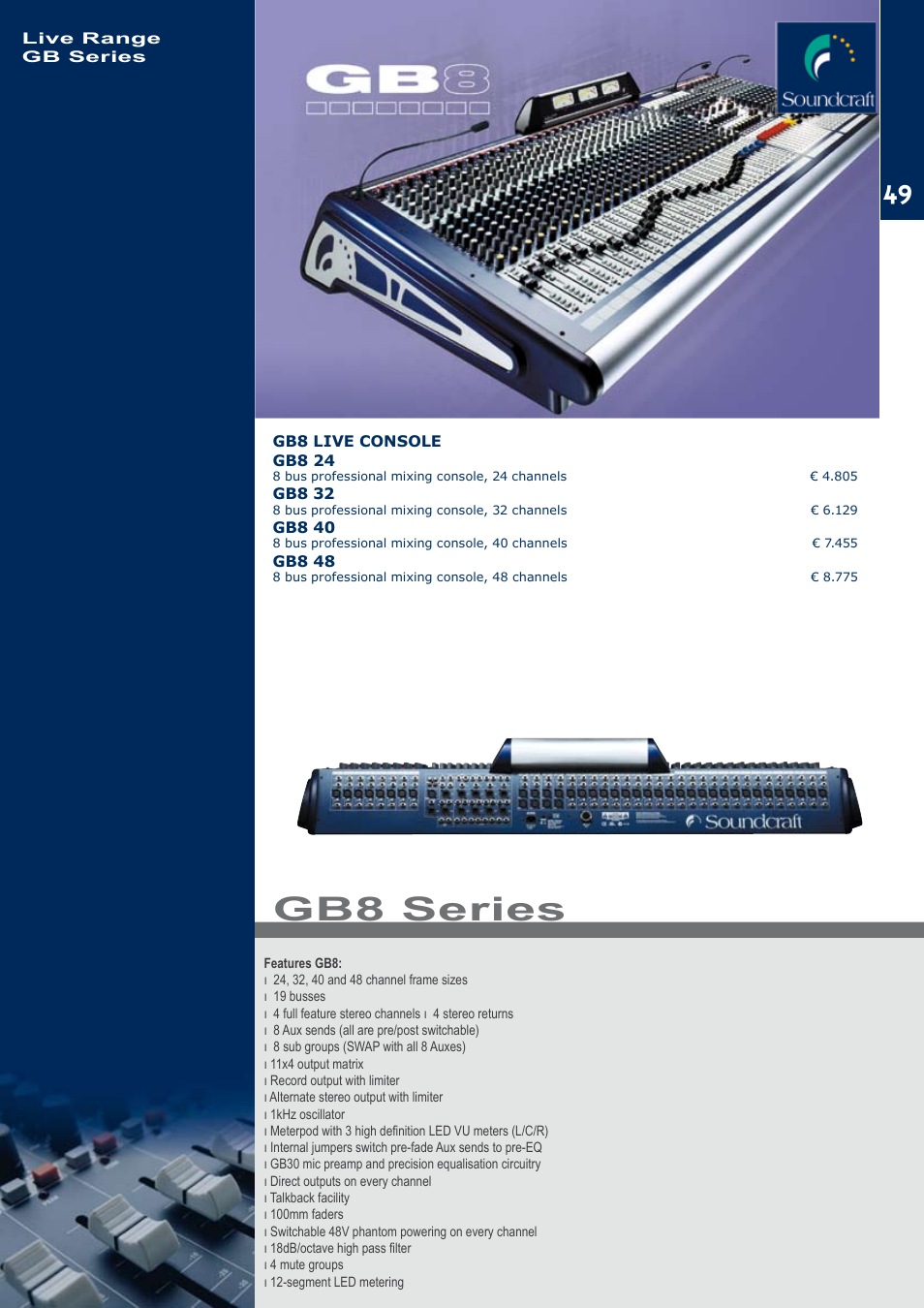 Gb8 series | JBL C414B-XLII+H85 User Manual | Page 49 / 52