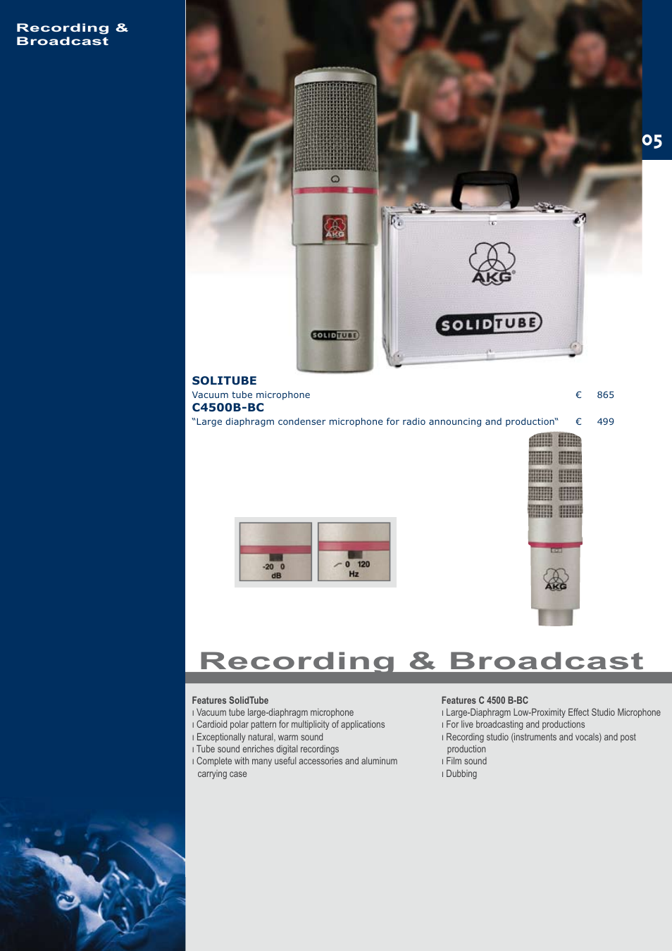 Recording & broadcast | JBL C414B-XLII+H85 User Manual | Page 5 / 52