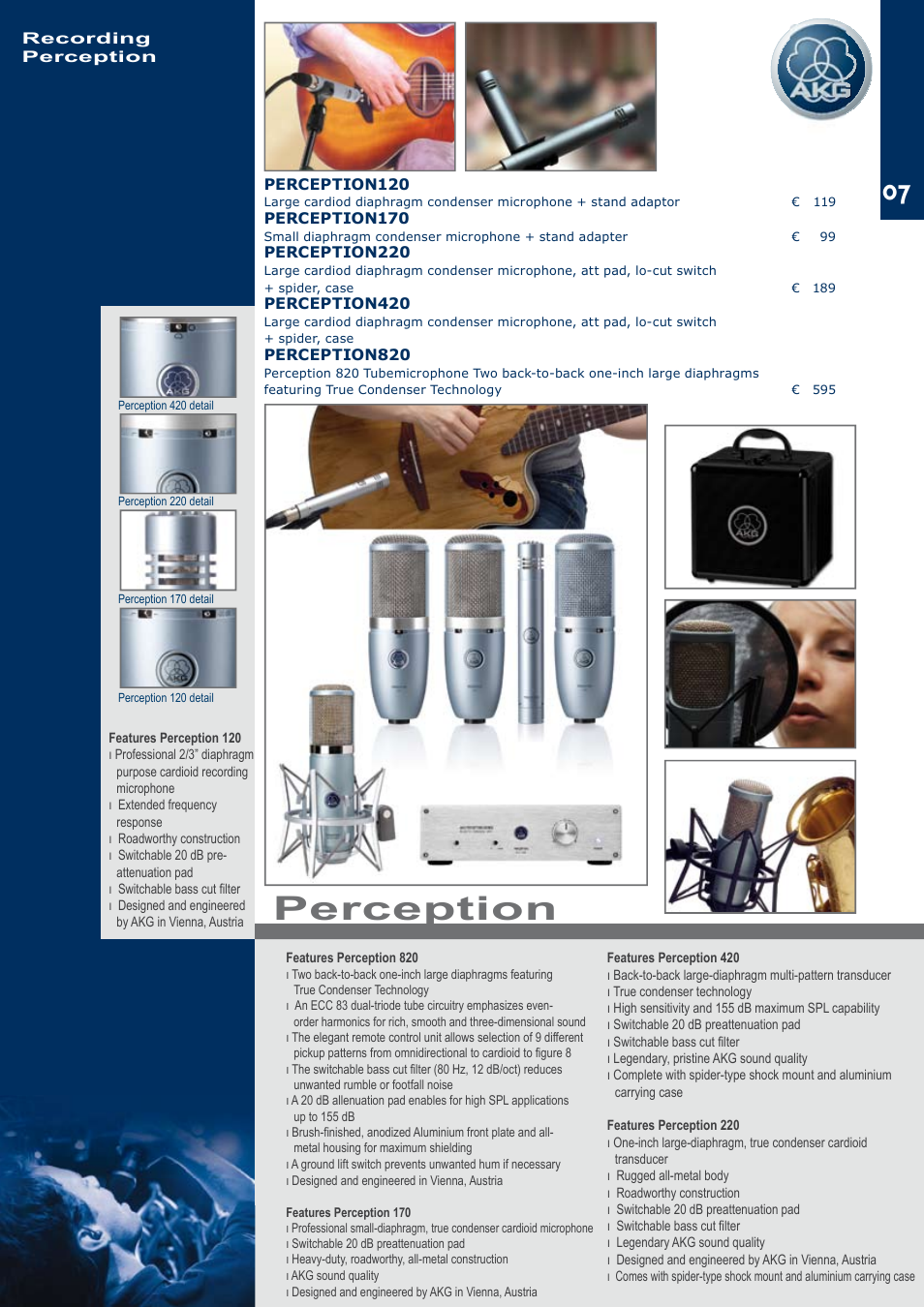Perception | JBL C414B-XLII+H85 User Manual | Page 7 / 52