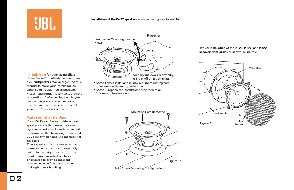 JBL P-622 User Manual | Page 2 / 6