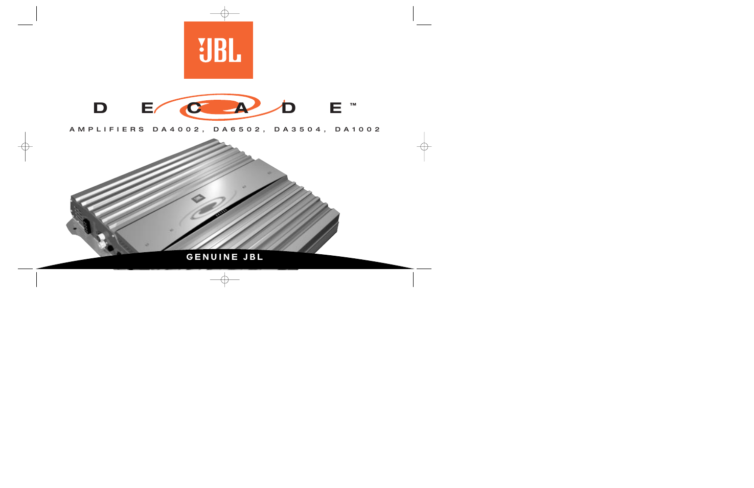 JBL DA4002 User Manual | 8 pages