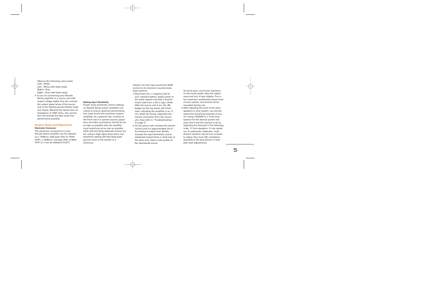 JBL DA4002 User Manual | Page 5 / 8