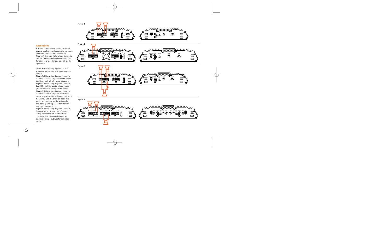 Applications, Figure 1 figure 2 figure 3 figure 4 | JBL DA4002 User Manual | Page 6 / 8