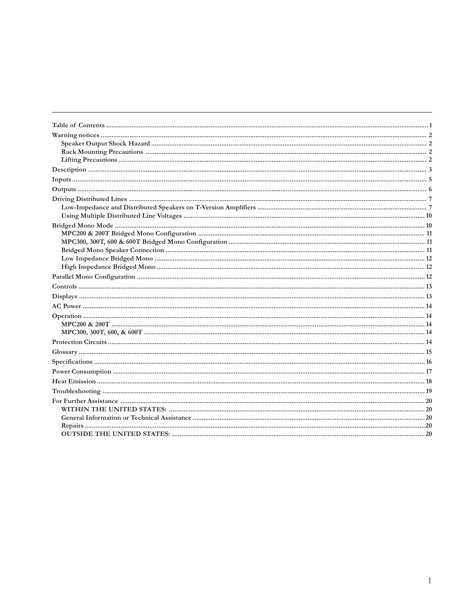 JBL MPC User Manual | Page 2 / 22