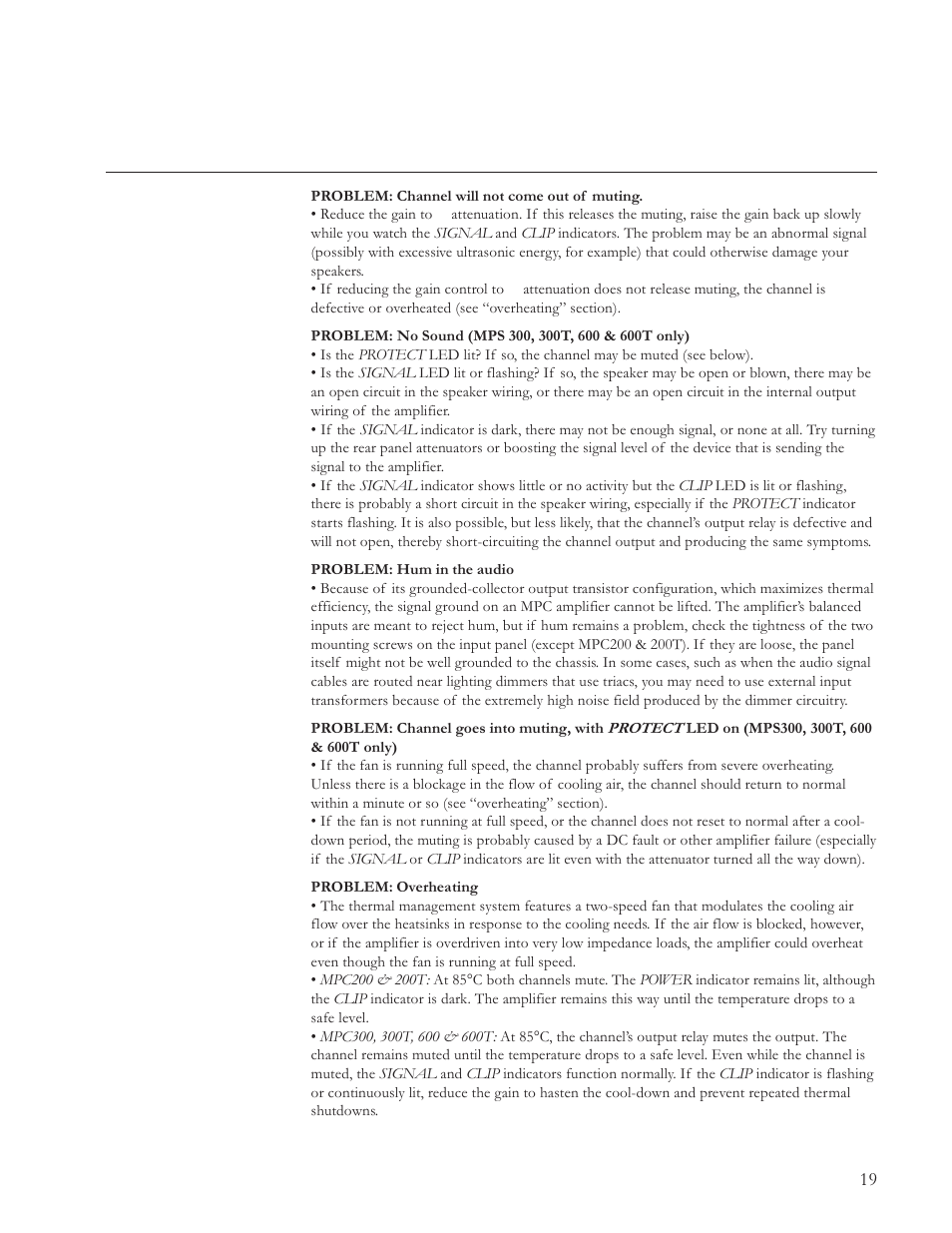 Troubleshooting | JBL MPC User Manual | Page 20 / 22