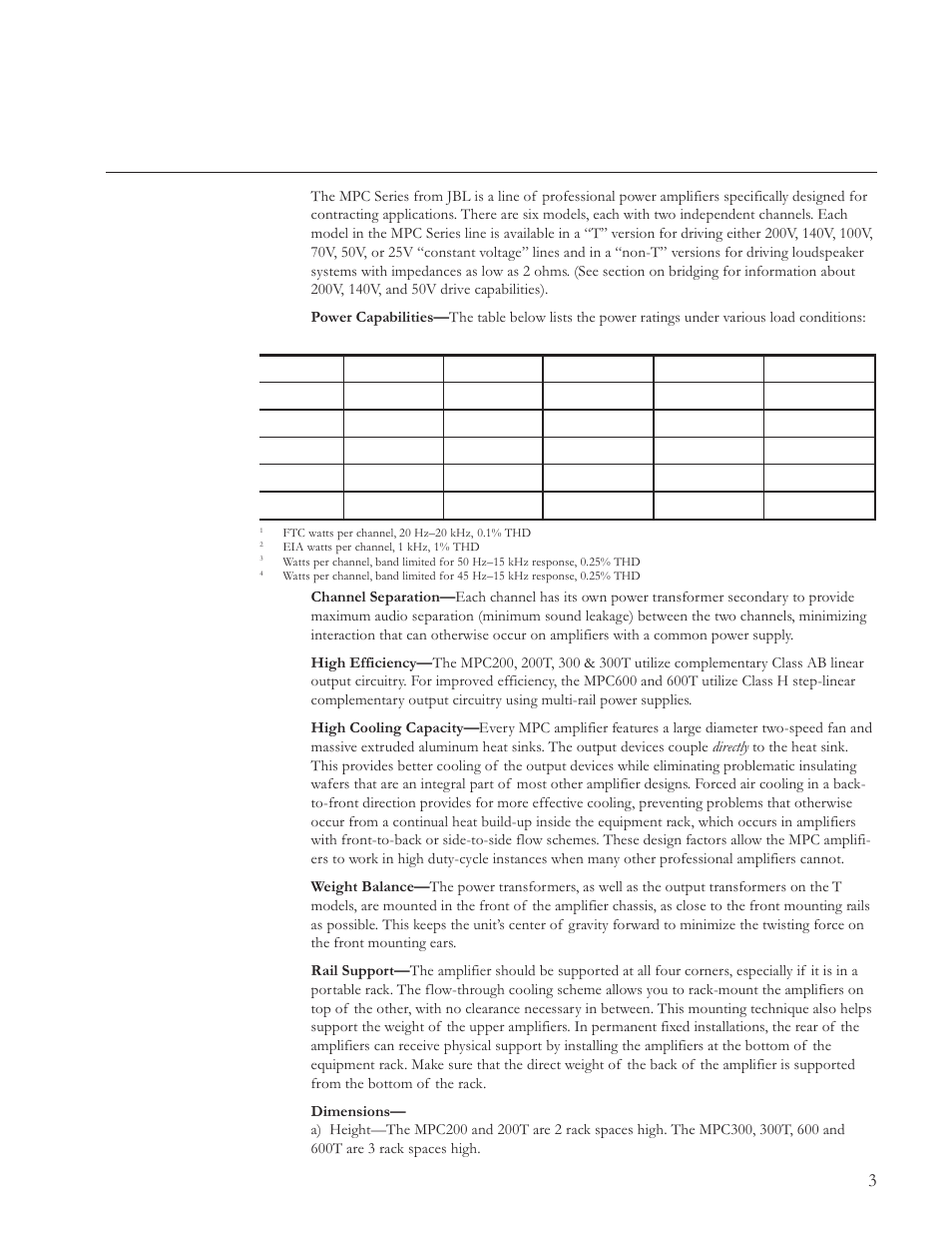 Description | JBL MPC User Manual | Page 4 / 22