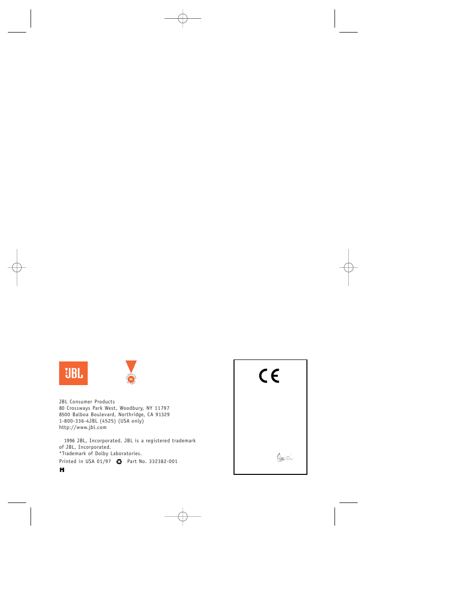 JBL SVA CENTER User Manual | Page 8 / 8