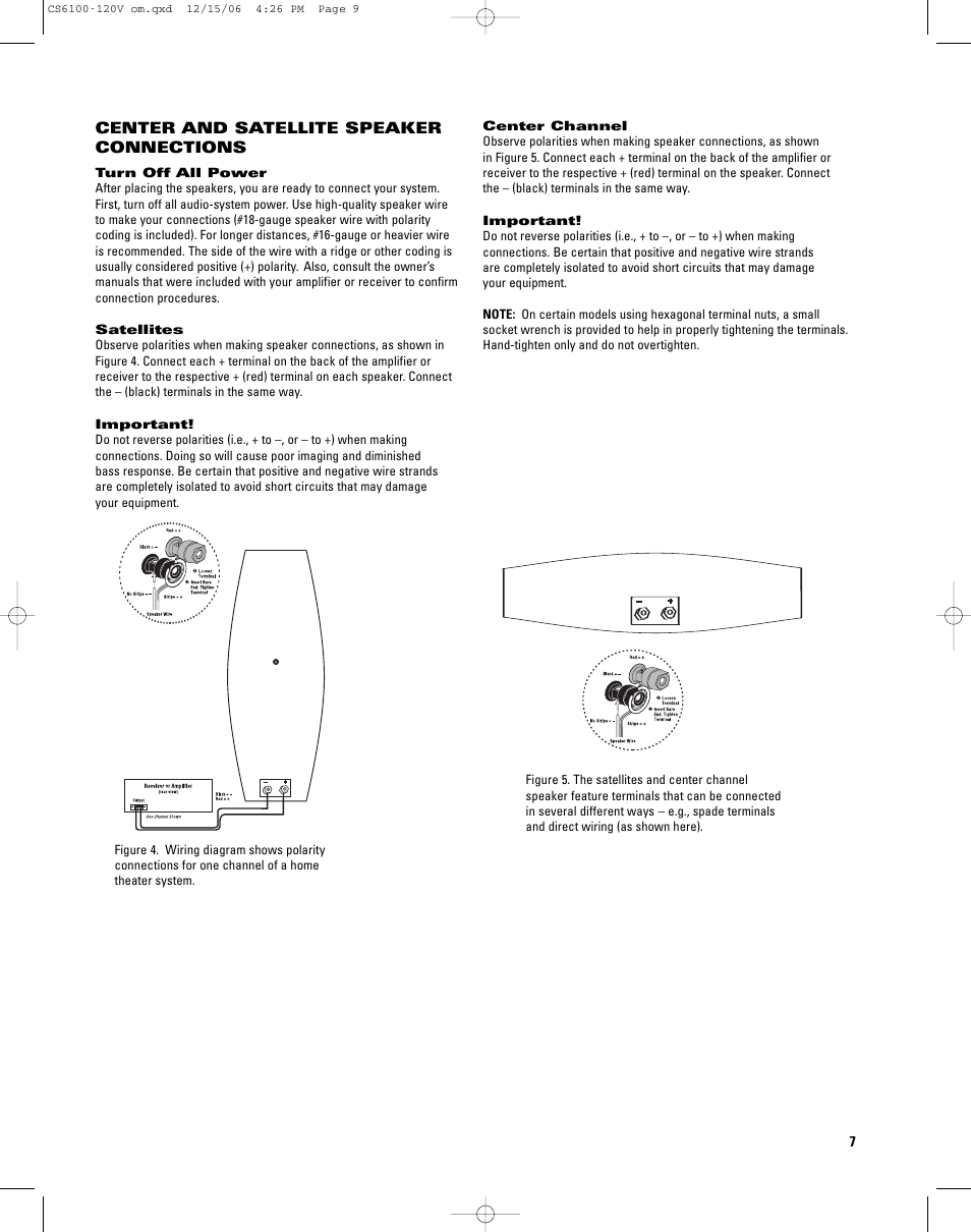 JBL CS6100 User Manual | Page 7 / 12