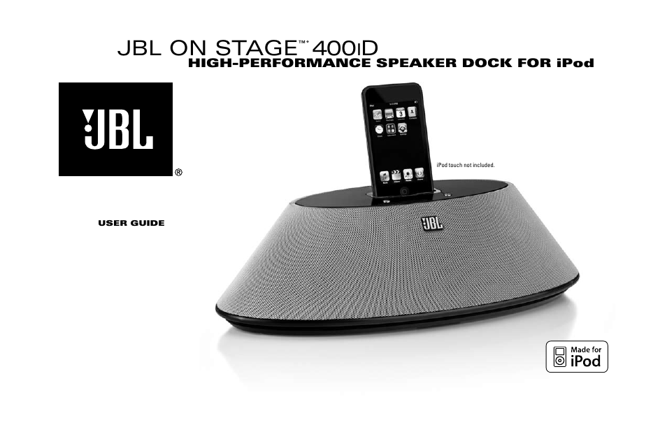 JBL ON STAGE 400ID User Manual | 8 pages