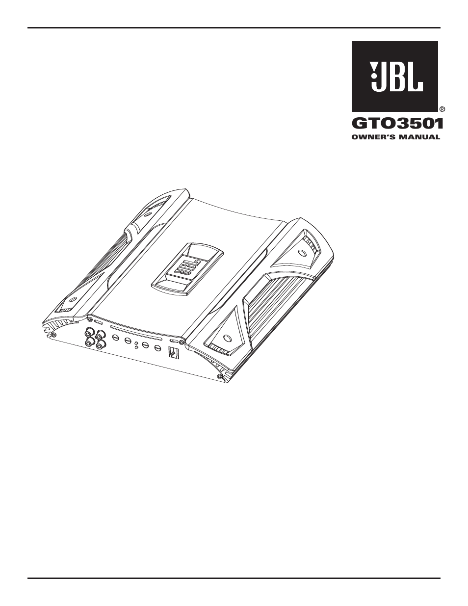 JBL GTO3501 User Manual | 4 pages