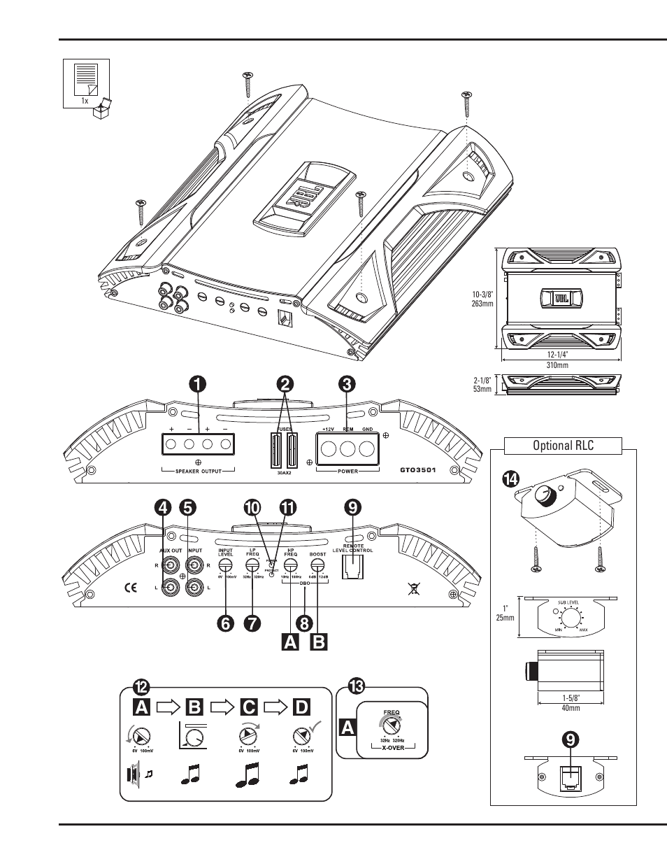 JBL GTO3501 User Manual | Page 2 / 4