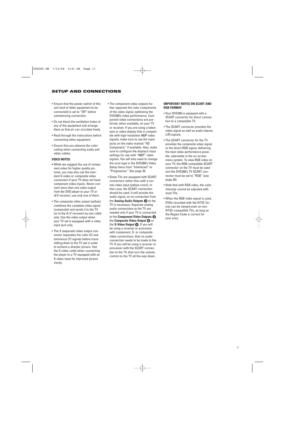 JBL DVD280 User Manual | Page 17 / 48
