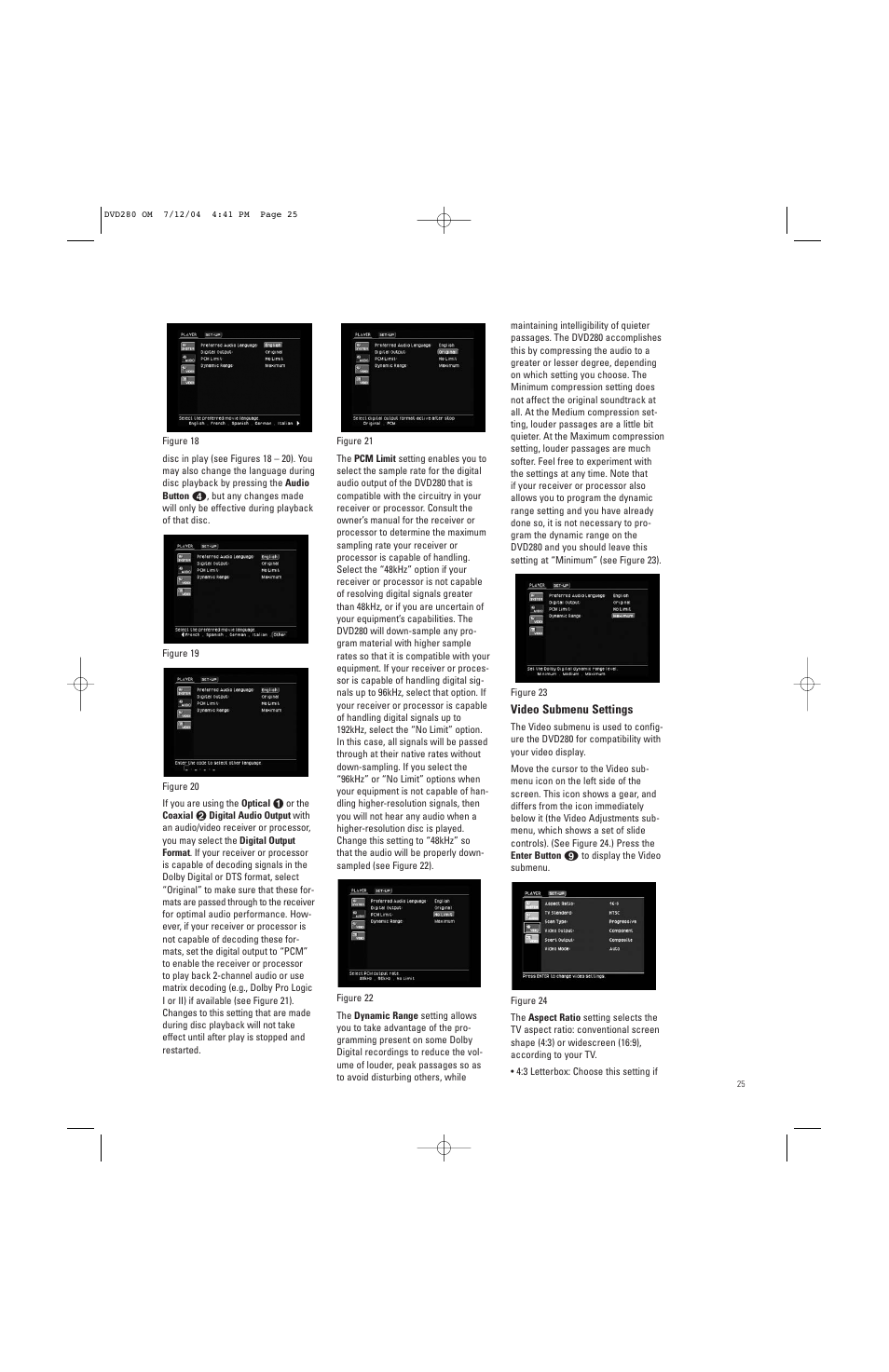 JBL DVD280 User Manual | Page 25 / 48