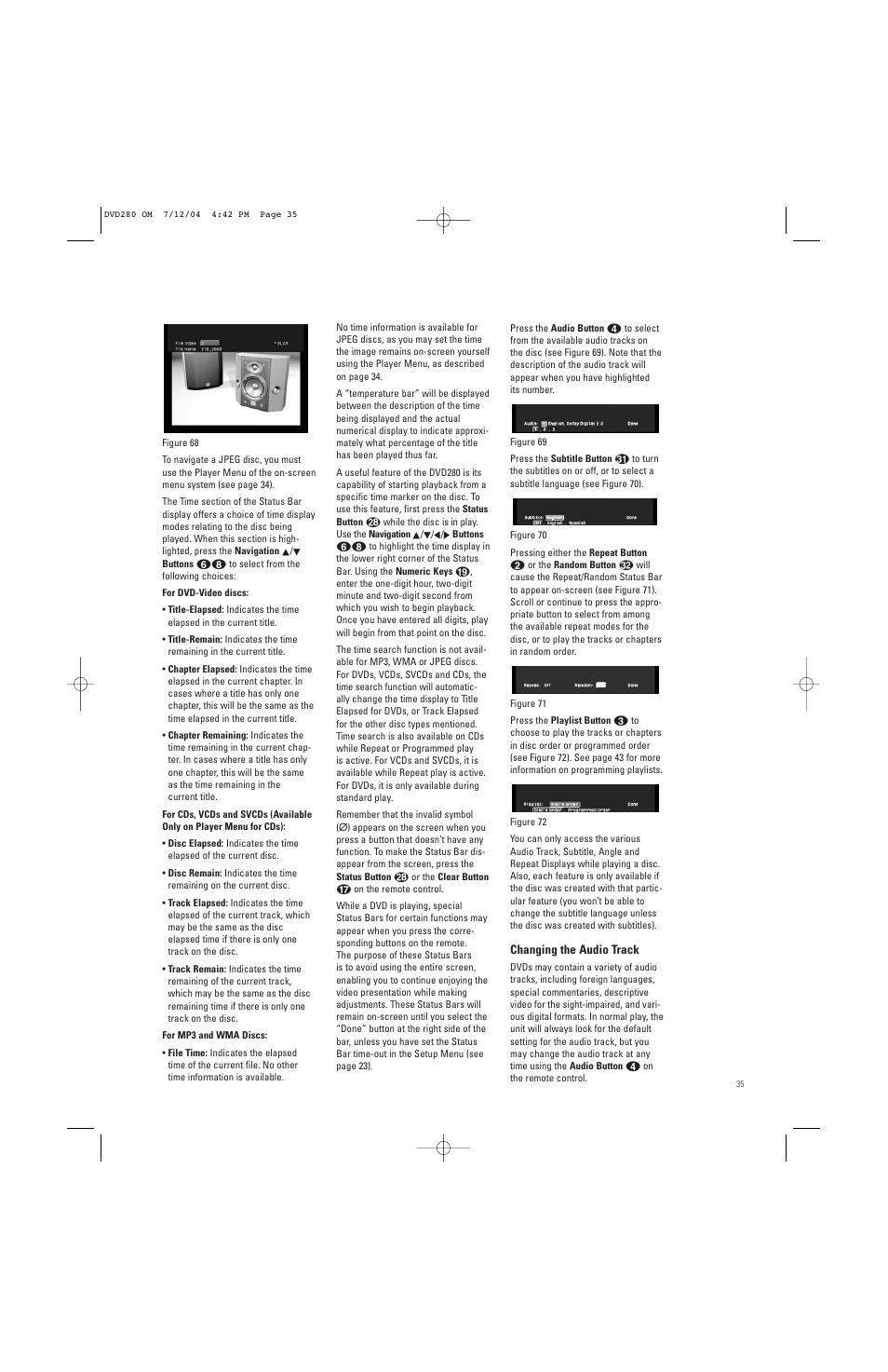 JBL DVD280 User Manual | Page 35 / 48