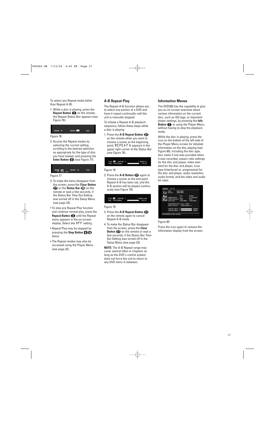 JBL DVD280 User Manual | Page 37 / 48