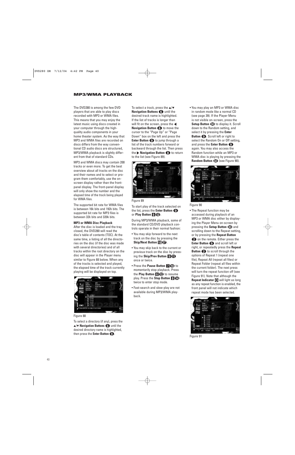 JBL DVD280 User Manual | Page 40 / 48