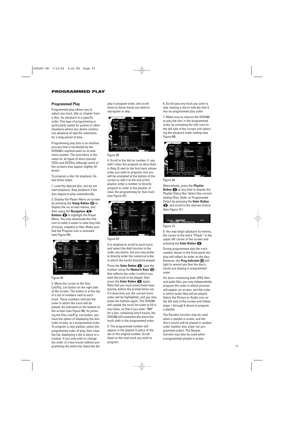 JBL DVD280 User Manual | Page 43 / 48