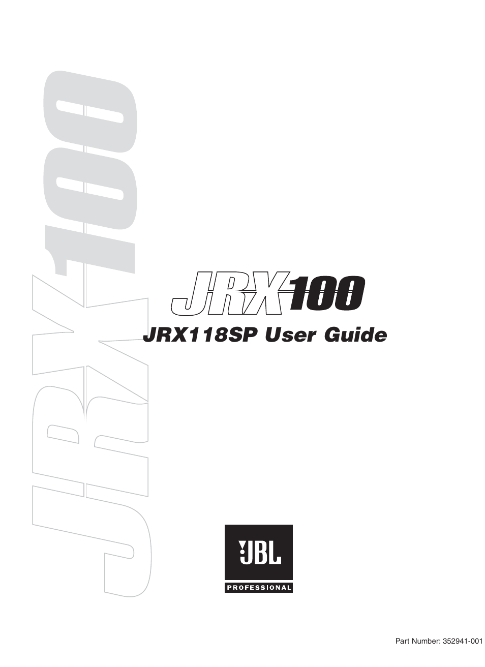 JBL JRX118SP User Manual | 20 pages