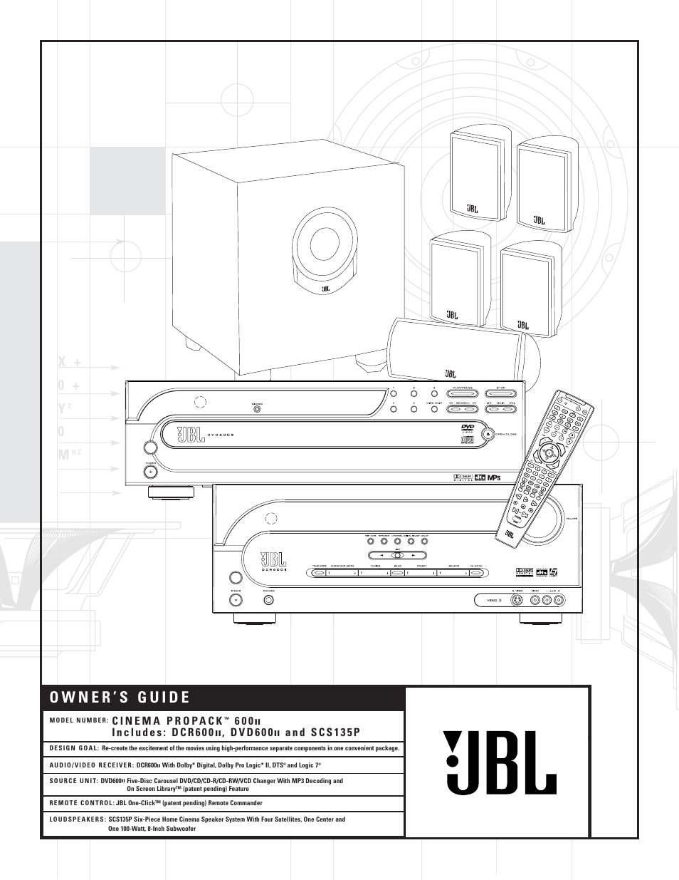 JBL DVD600II User Manual | 72 pages