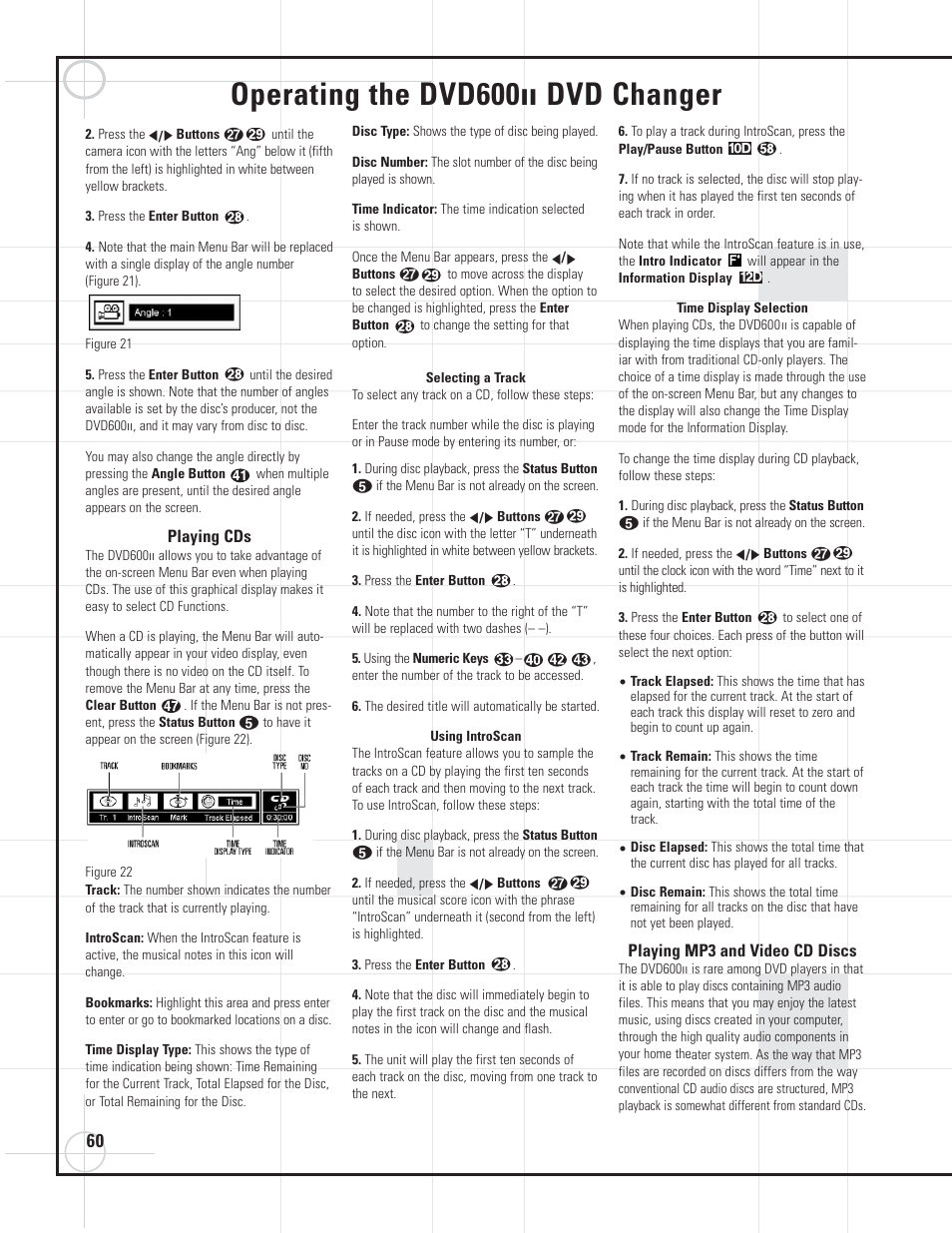 Operating the dvd600, Dvd changer | JBL DVD600II User Manual | Page 60 / 72