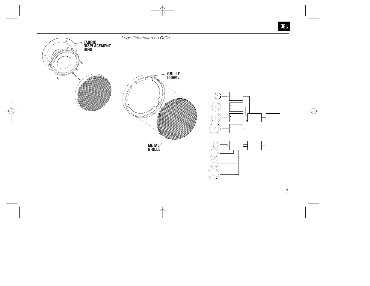 Wiring | JBL 500GTi User Manual | Page 7 / 12