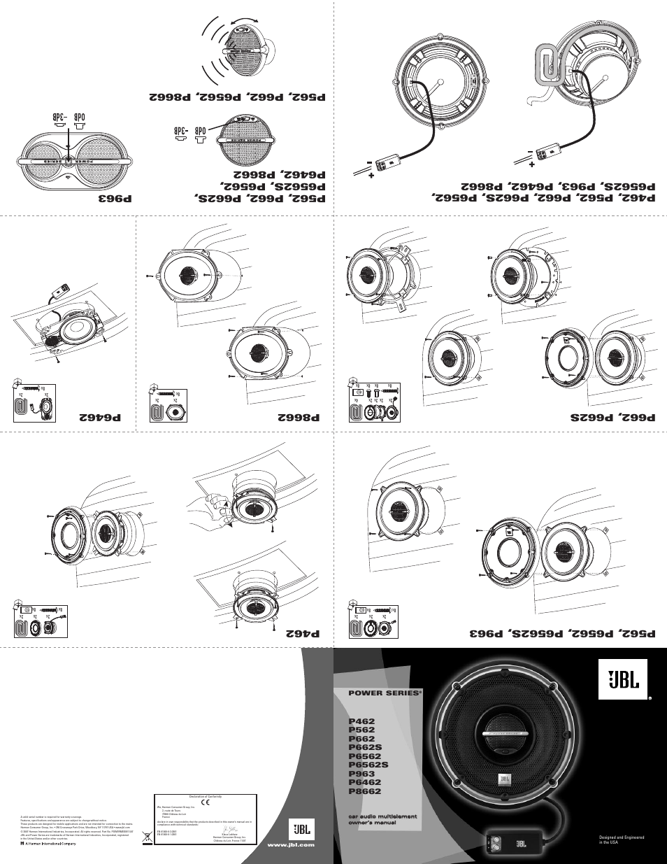 JBL Power Series P6562 User Manual | 11 pages