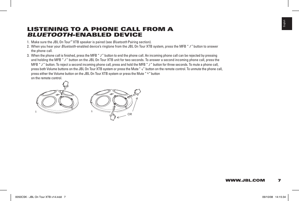 JBL 950-0224-001 User Manual | Page 7 / 11