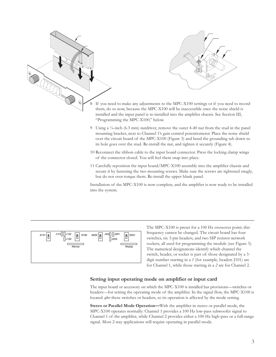 Iii. programming the mpc-x100 | JBL MPC-X100 100 Hz User Manual | Page 3 / 8