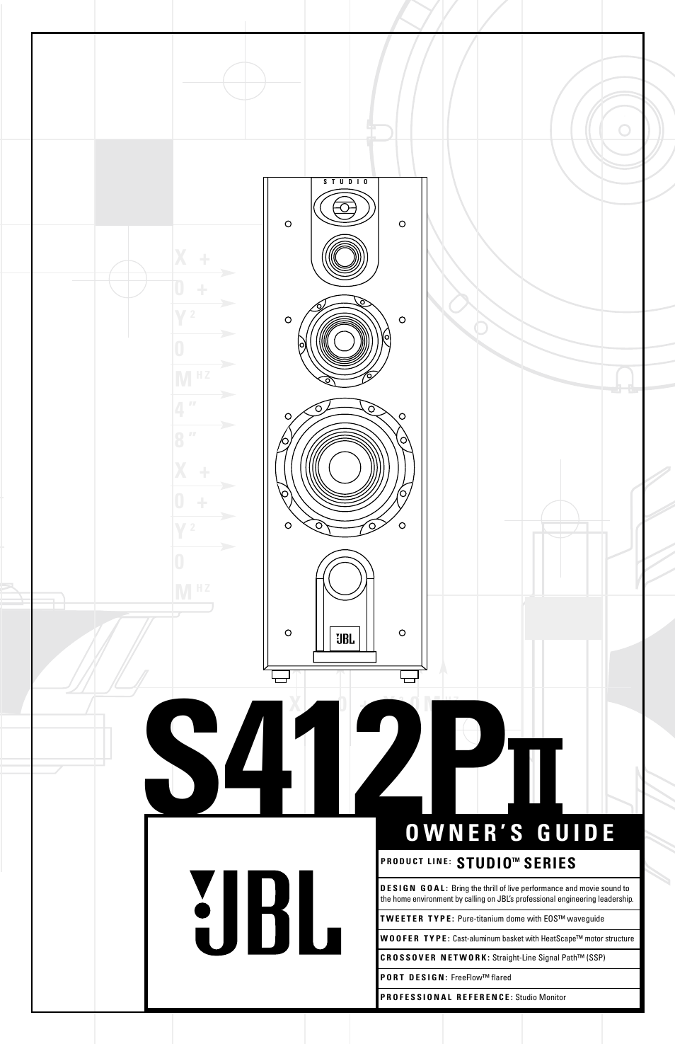 JBL S412PII User Manual | 8 pages