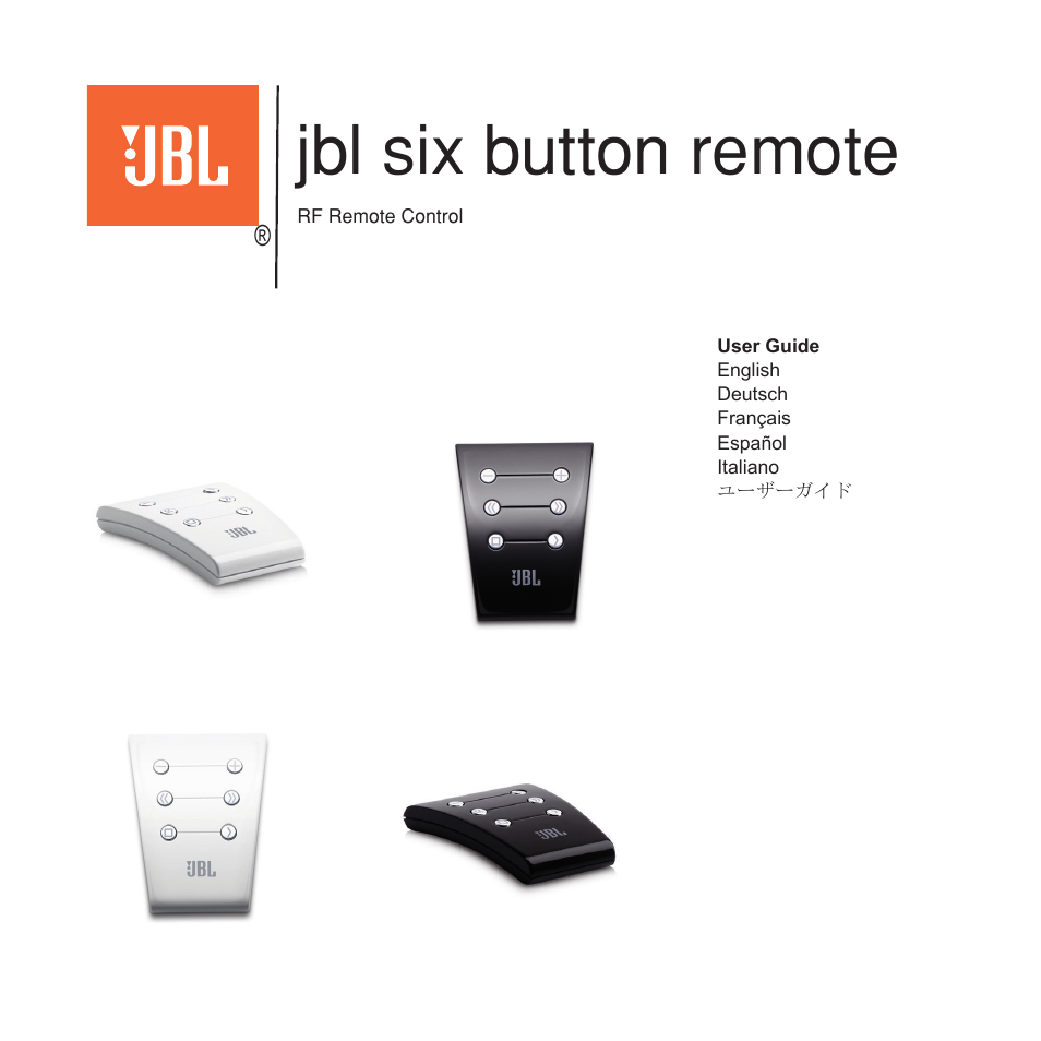 JBL Six Button Remote User Manual | 26 pages