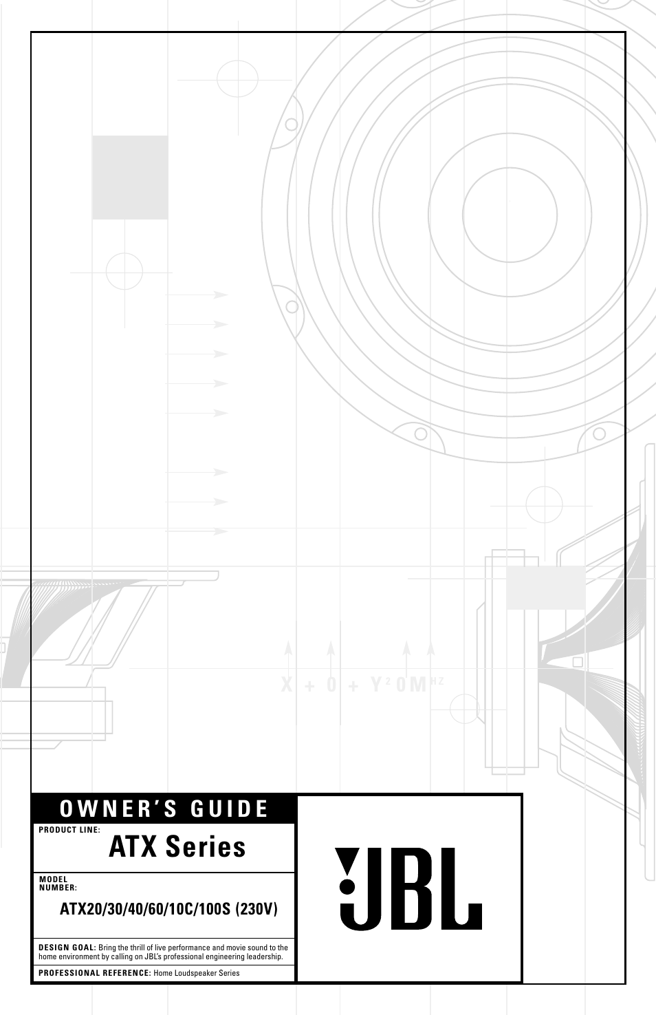 JBL ATX100S User Manual | 10 pages