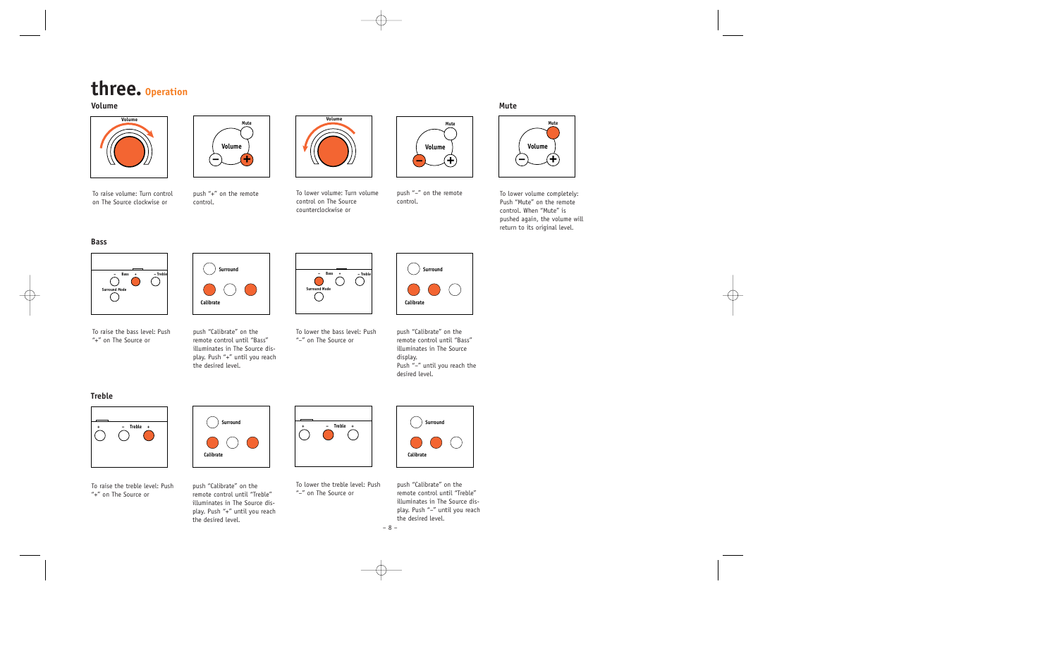 Three, Operation | JBL ESC550 User Manual | Page 8 / 24