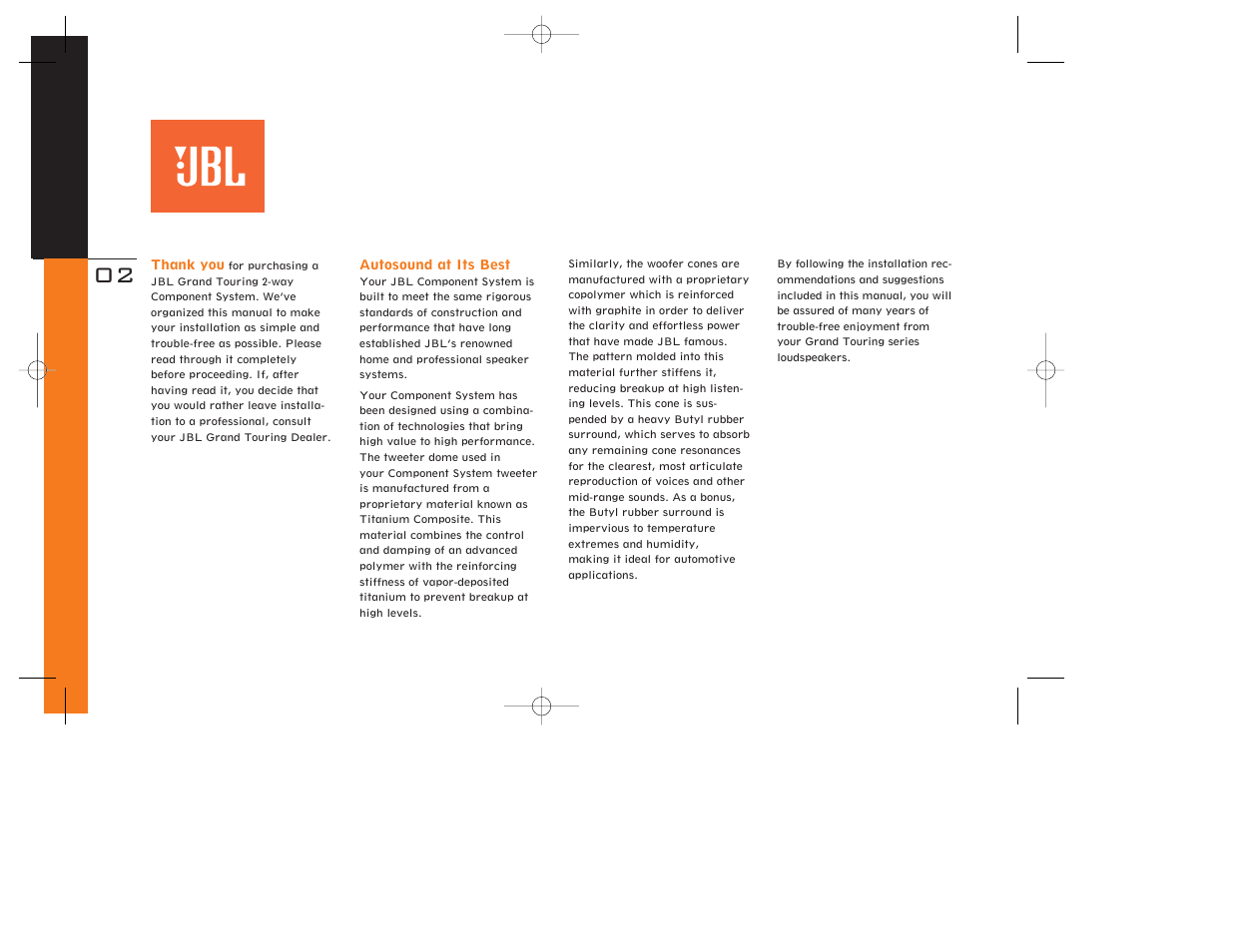 JBL GT4.0c User Manual | Page 2 / 16