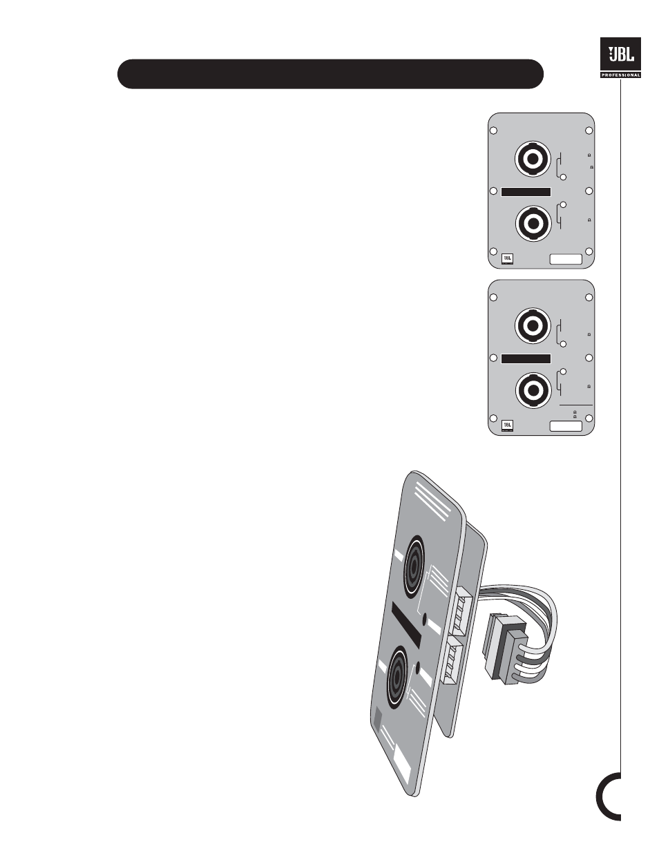 Input panel, Internal network mode selector, Changing the input mode connector | JBL Professional loudspeakers SR-X Series User Manual | Page 9 / 16