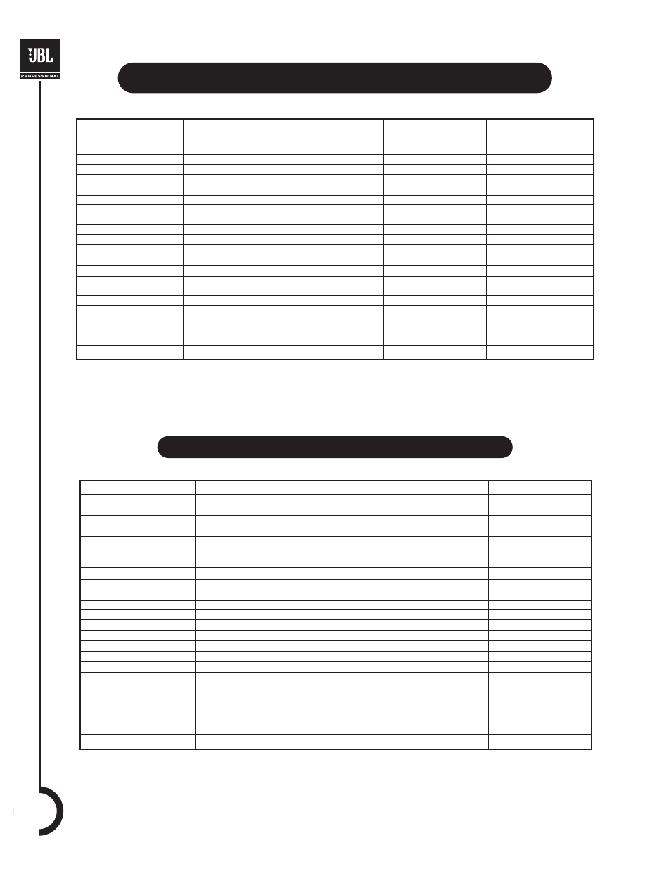 Specifications, Las especificaciones | JBL MPro 400 User Manual | Page 8 / 16