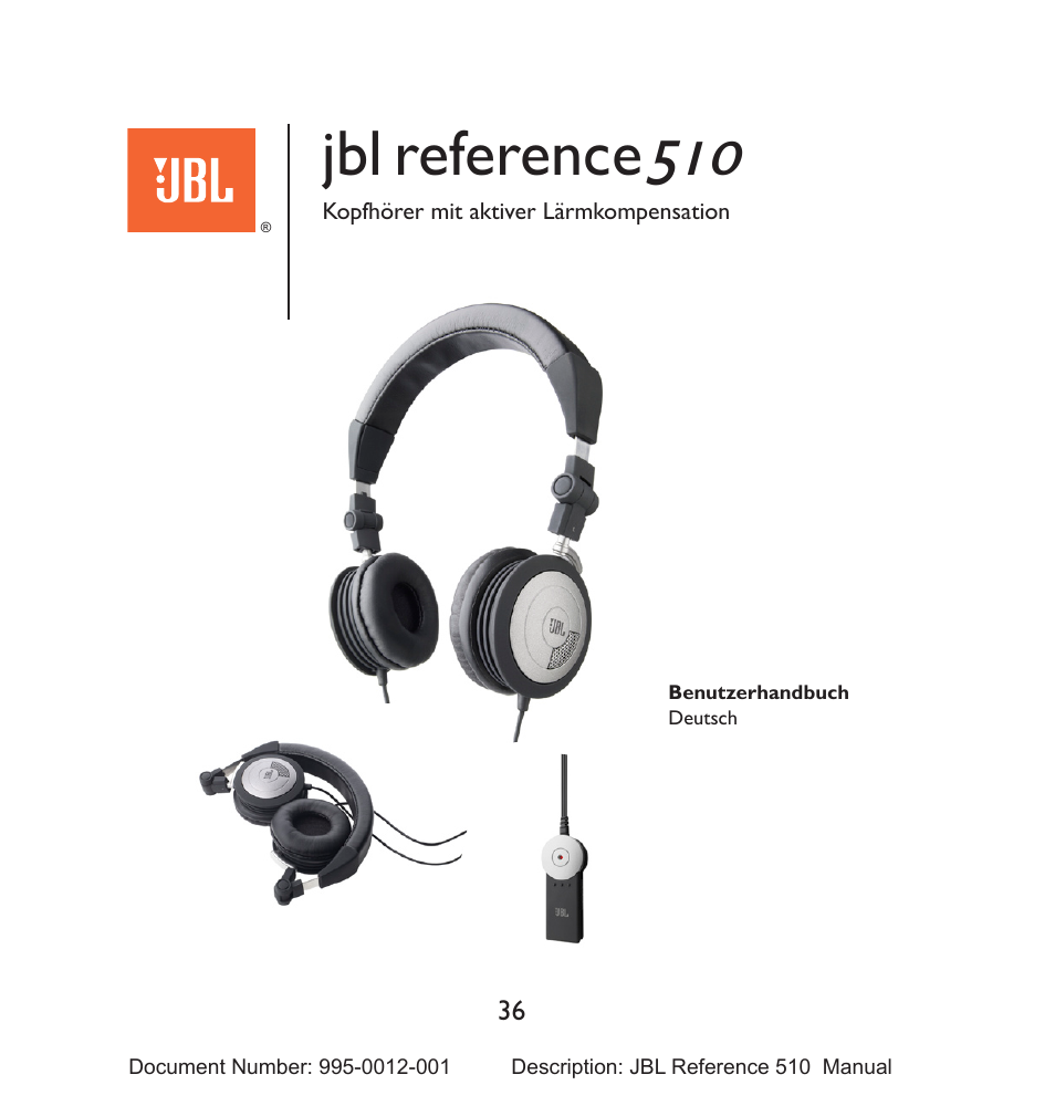 Reference | JBL 510 User Manual | Page 37 / 67