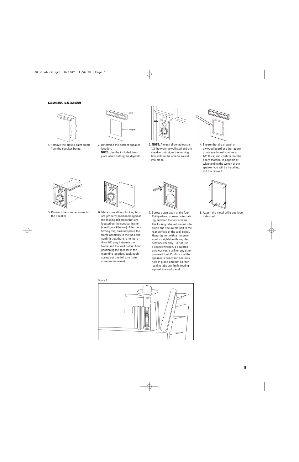 JBL LS326C User Manual | Page 5 / 8