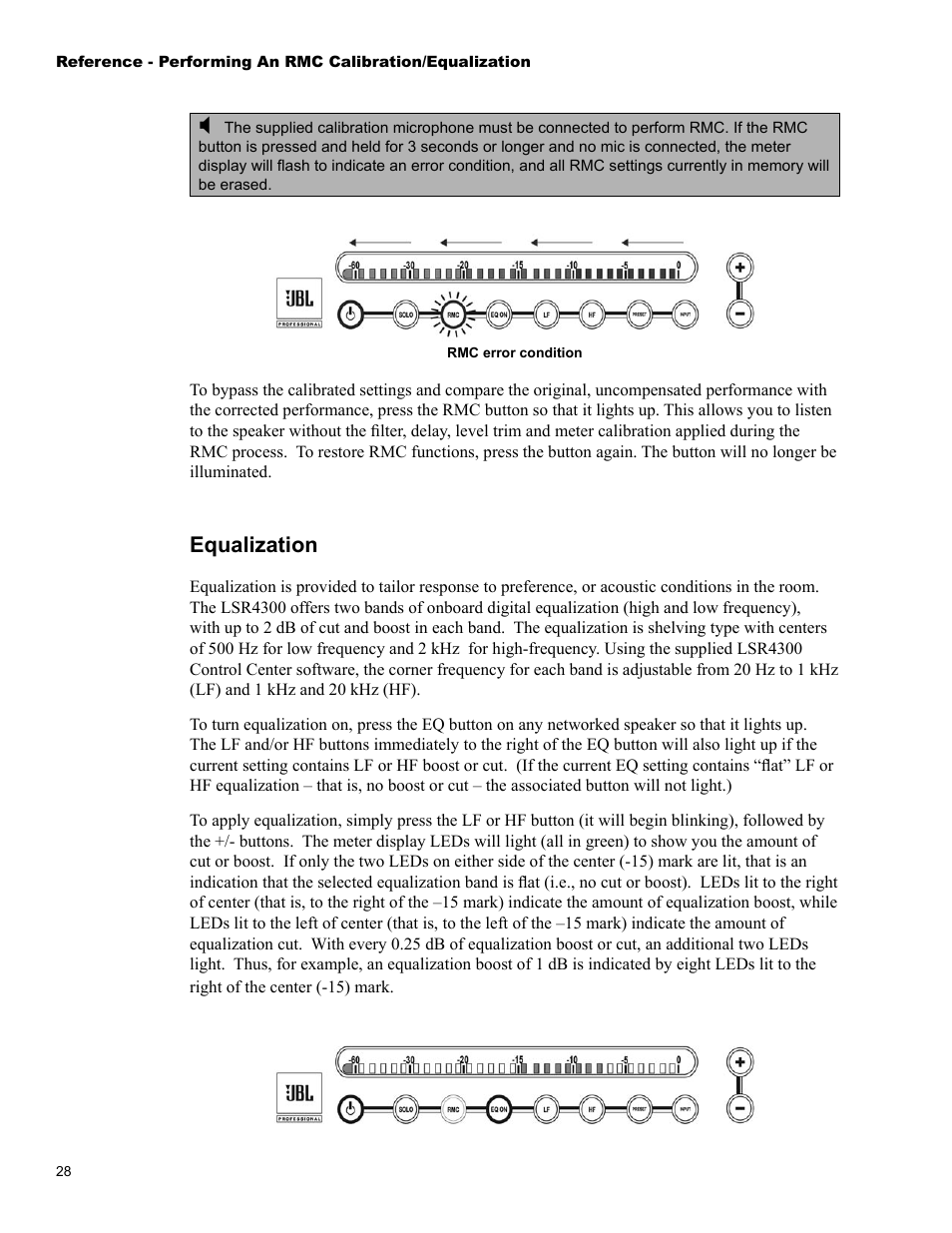 Equalization | JBL LSR4326P User Manual | Page 32 / 51