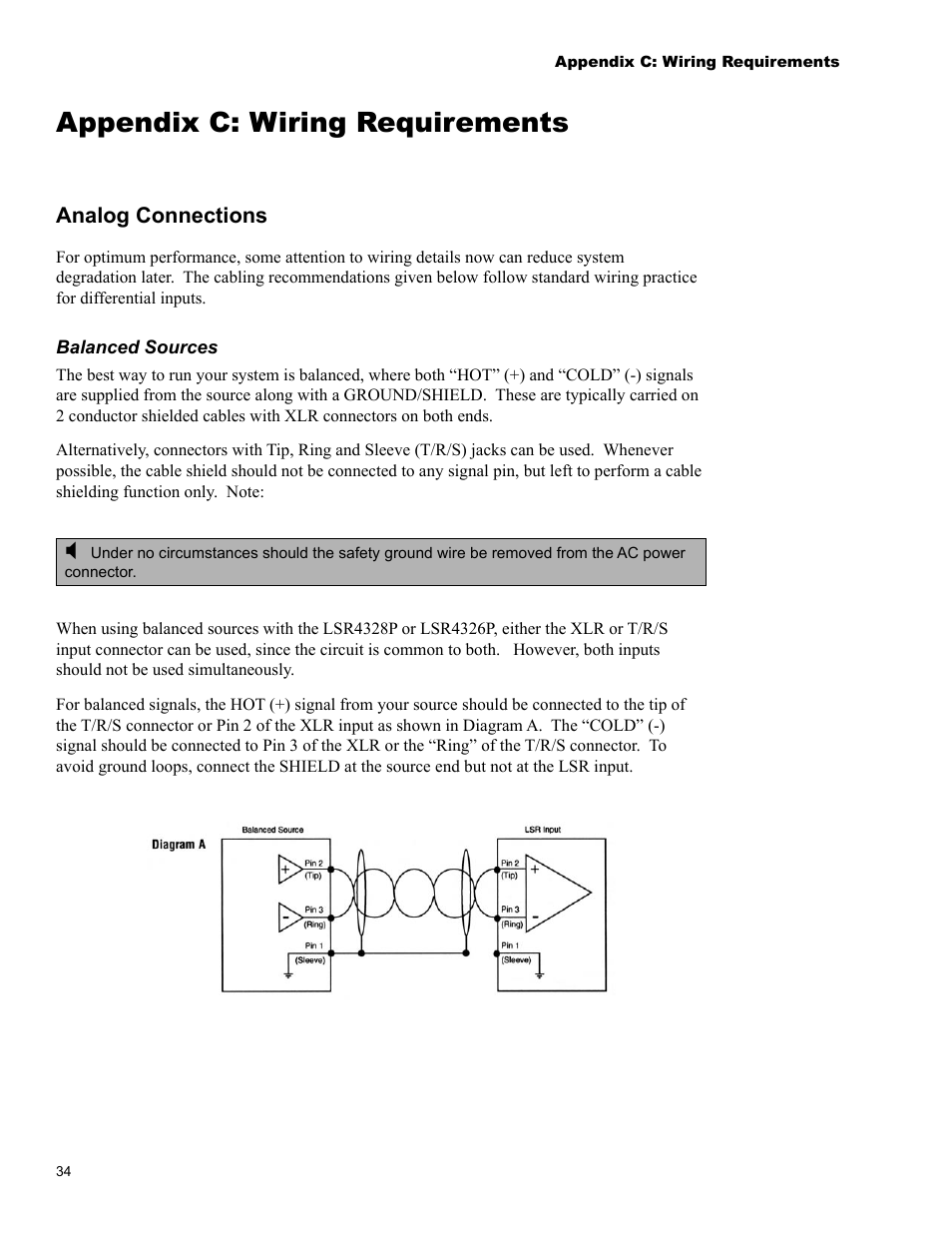 Appendix c: wiring requirements | JBL LSR4326P User Manual | Page 38 / 51