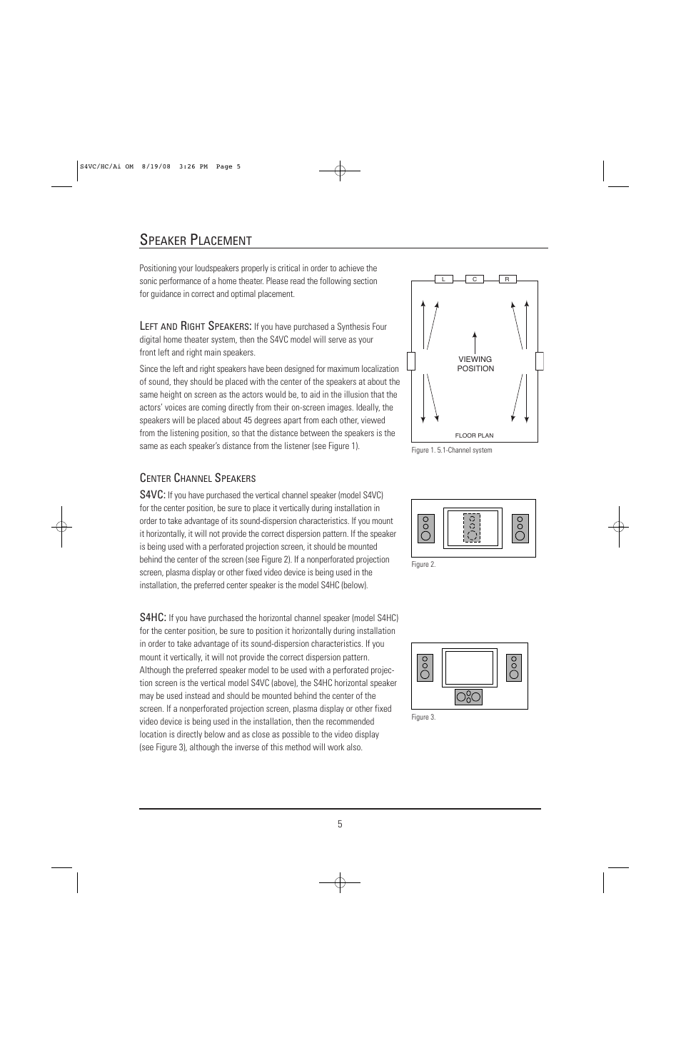 JBL S4VC User Manual | Page 5 / 16