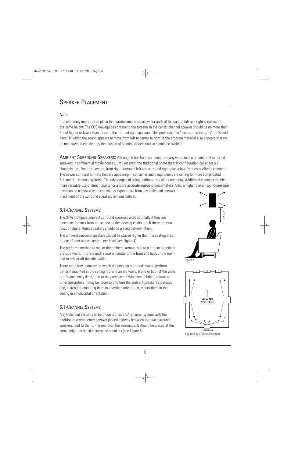 JBL S4VC User Manual | Page 6 / 16