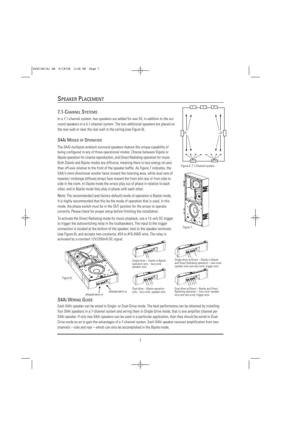 S4ai w, Peaker, Lacement | S4ai m | JBL S4VC User Manual | Page 7 / 16