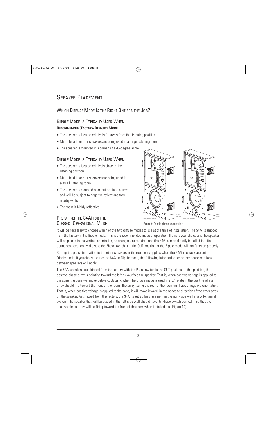 JBL S4VC User Manual | Page 8 / 16