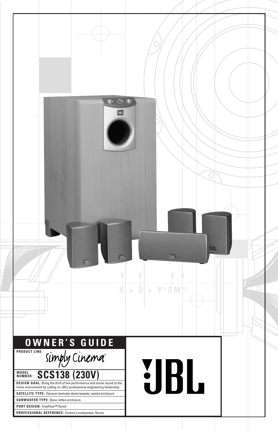 JBL SCS138 User Manual | 12 pages