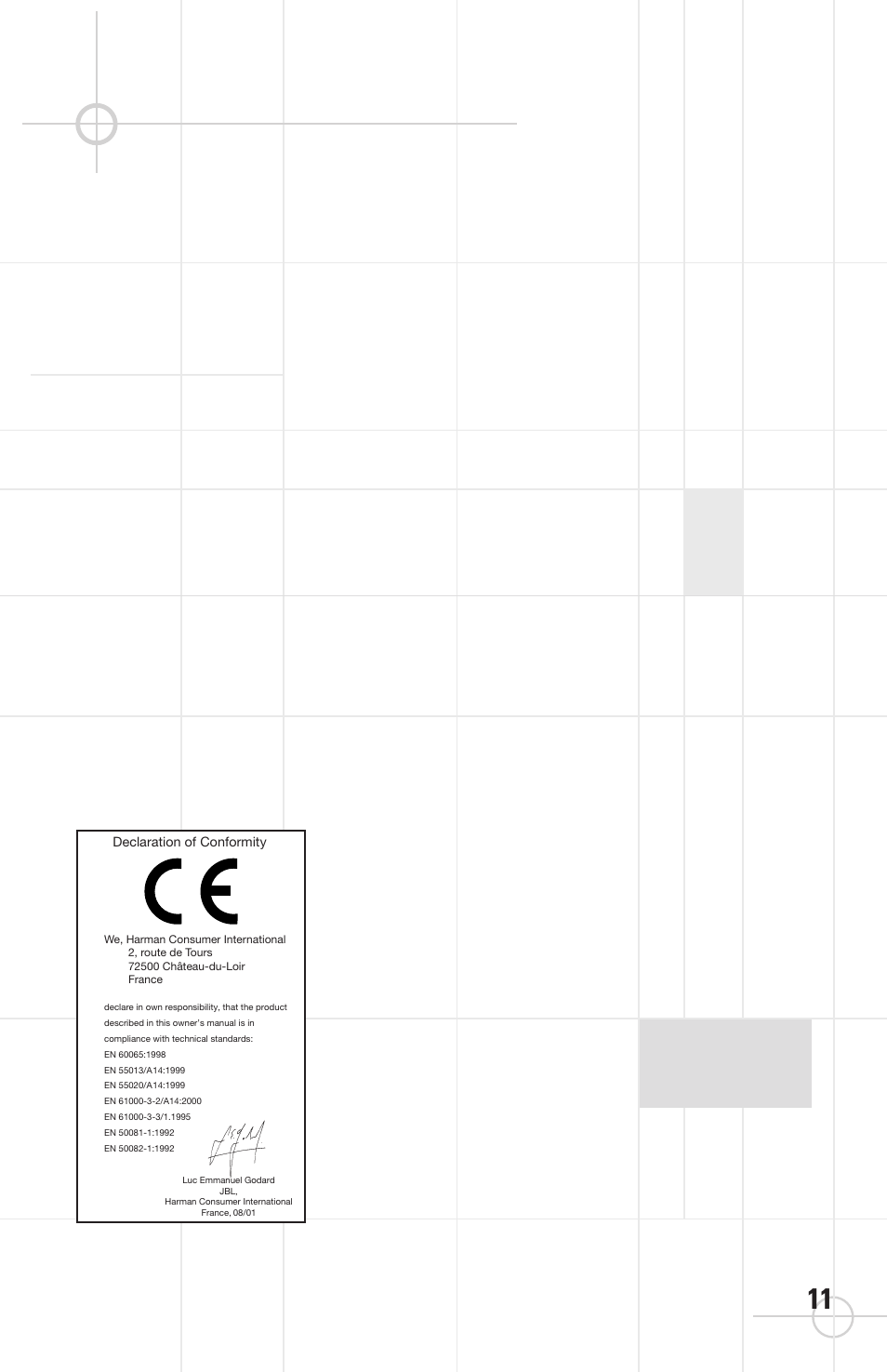 JBL SCS138 User Manual | Page 11 / 12