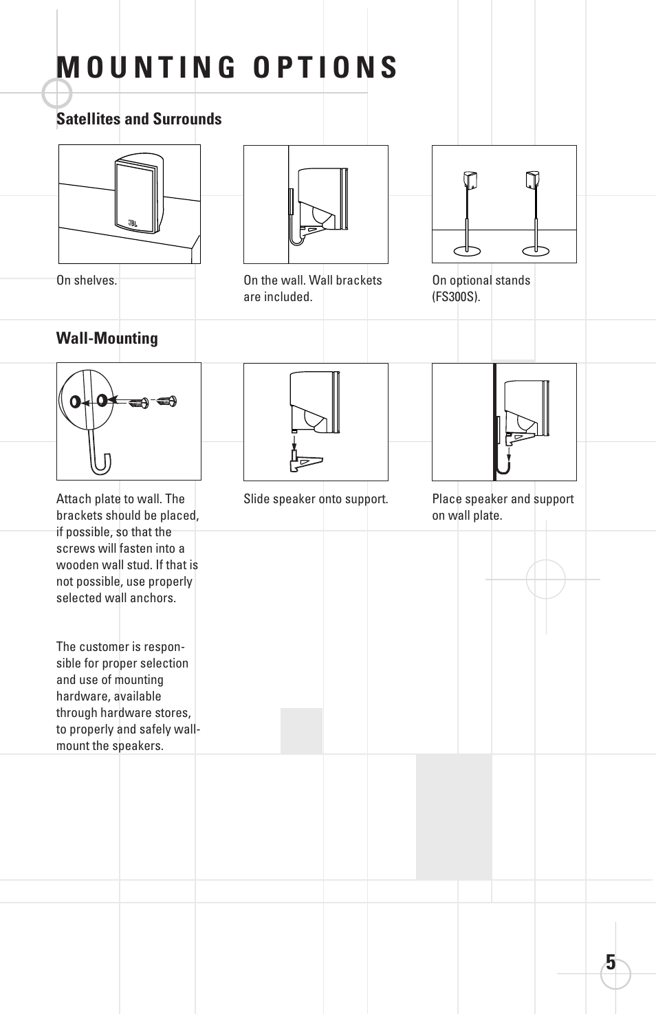 JBL SCS138 User Manual | Page 5 / 12